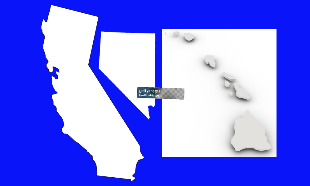 ca-hi-nv-maps image showing the states of California, Nevada and Hawaii